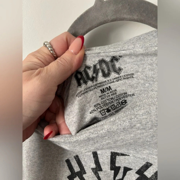 Official Merch | AC/DC High Voltage Grey Graphic T-Shirt | Size M - Picture 4 of 5